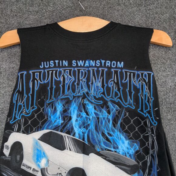 Gildan DryBlend Boys Justin Swanstrom Aftermath Tank Top Black Youth Large - Picture 10 of 16